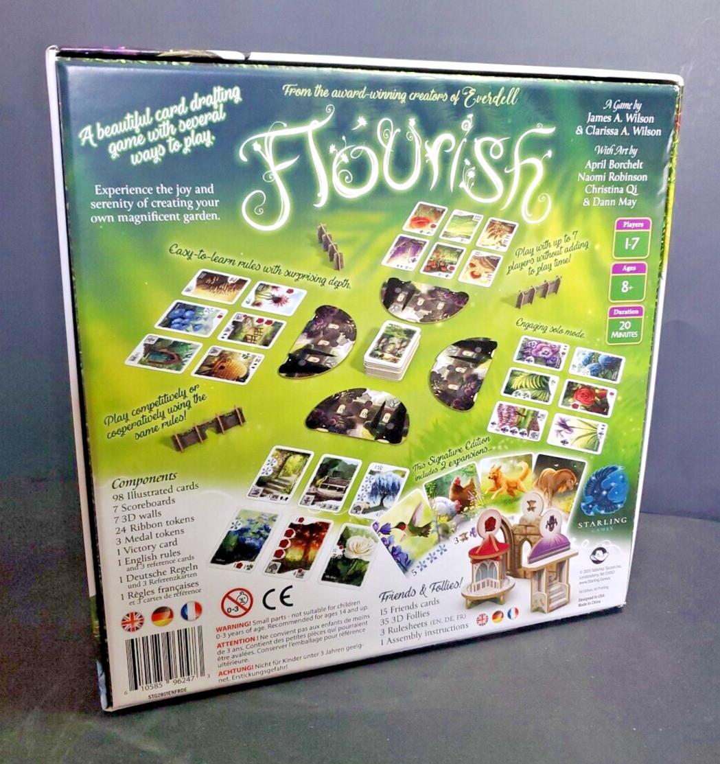 Starling Game “Flouish” Board Game Signature Edition 1-7 Players 1st Edition