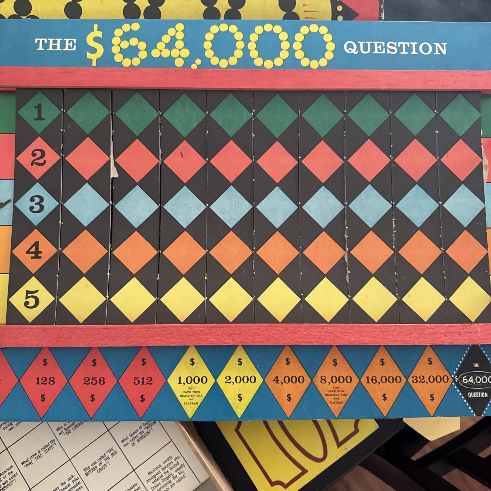 Revlons 1955 Vintage Board Game 64,000 Questions, Complete Set with All Parts