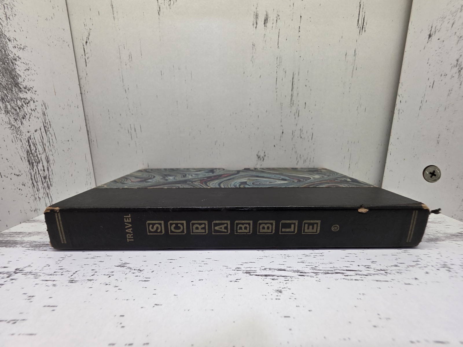 1950s Vintage Travel Scrabble Magnetic Metal Board Complete