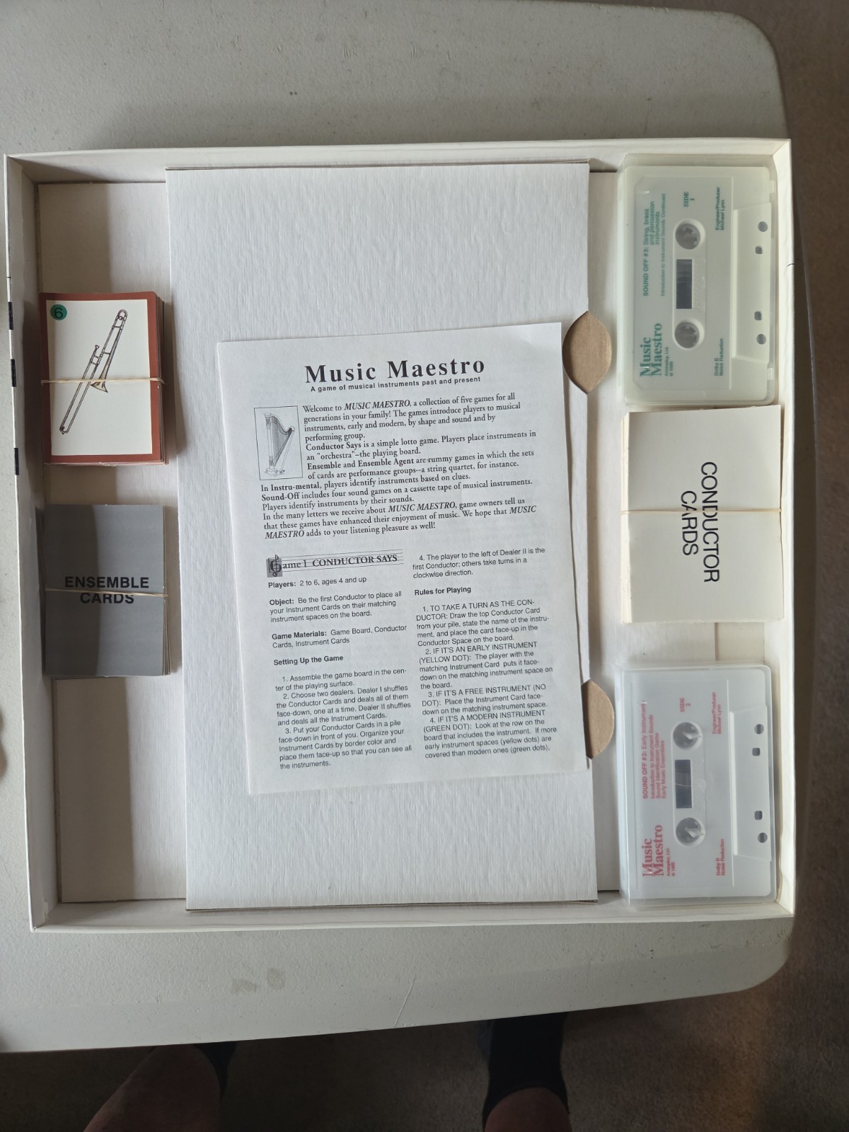 Music Maestro I, II Board Game Aristoplay Vintage 1992 Preowned 100 % Complete