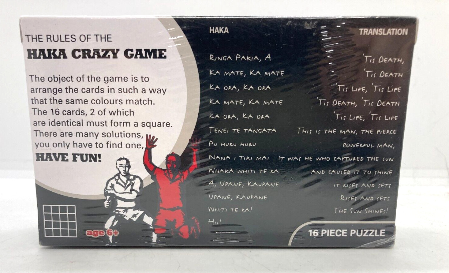 Rare New Zealand Haka Crazy Game 16 Piece Puzzle NEW