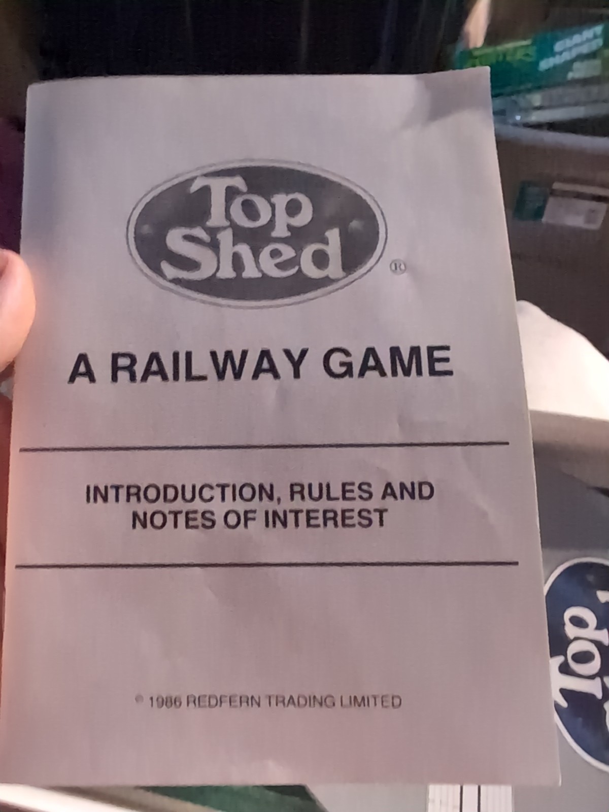 Top Shed Railway Board Game London Penzance