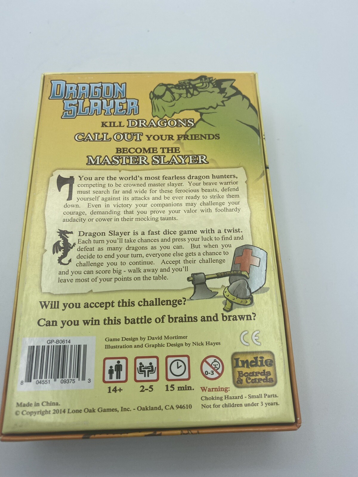 DRAGON SLAYER 2014 – The Dice Game with a Twist NM COMPLETE