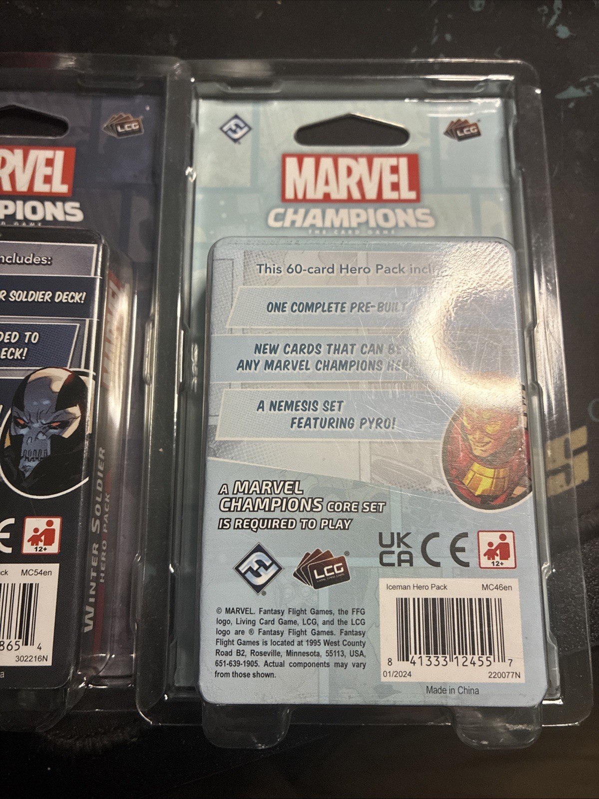 Iceman And Winter Soldier Hero Packs Marvel Champions: The Card Game LCG