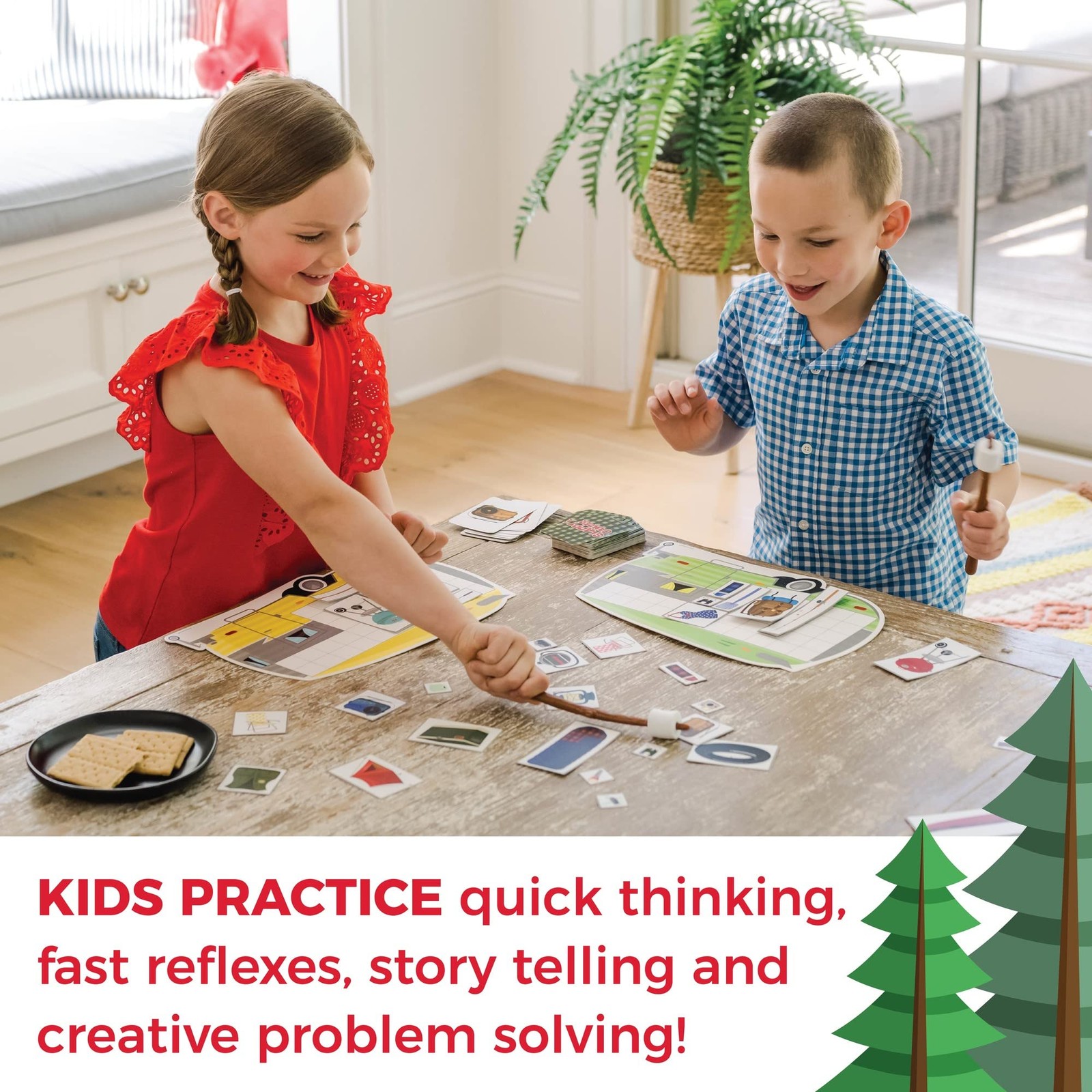 Fast Fun Camping Gear Board Game for Family Game Night Ages 5 and Up