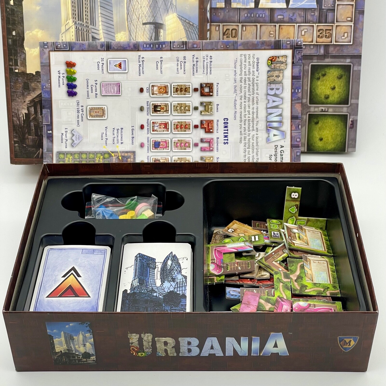 Urbania Board Game by Simone Lucian Mayfair Games 2012