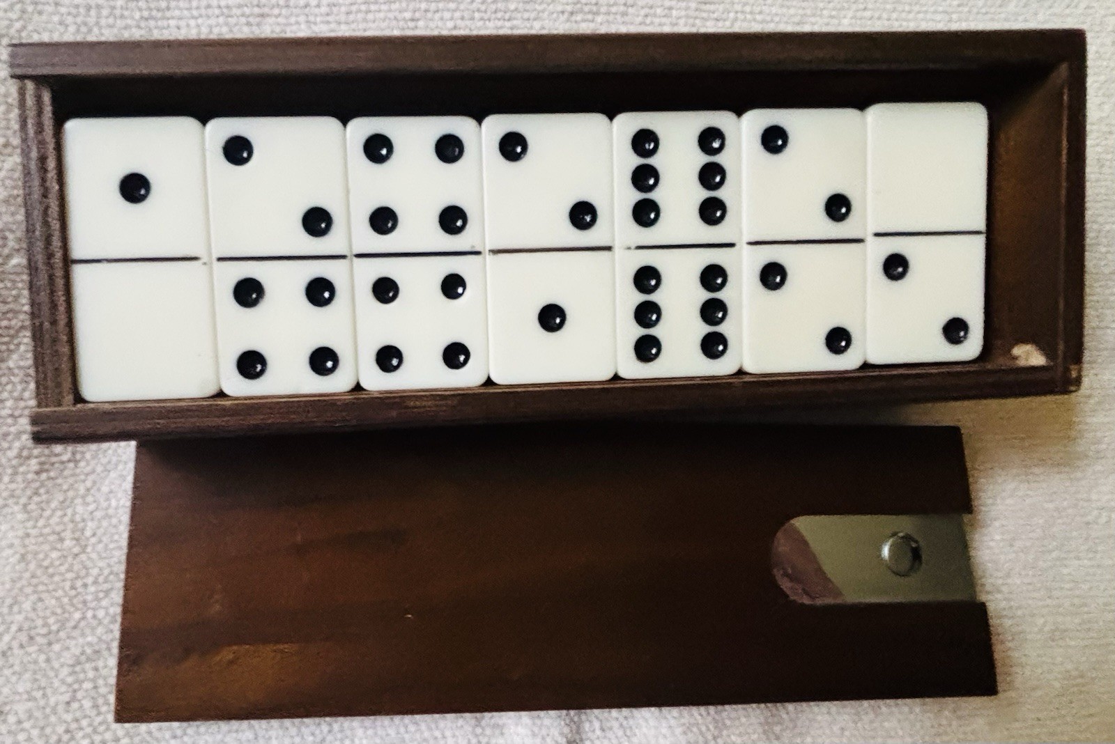 Dominoes Tiles Games Set- 28 Piece Double-Six Ivory, Classic Numbers Table