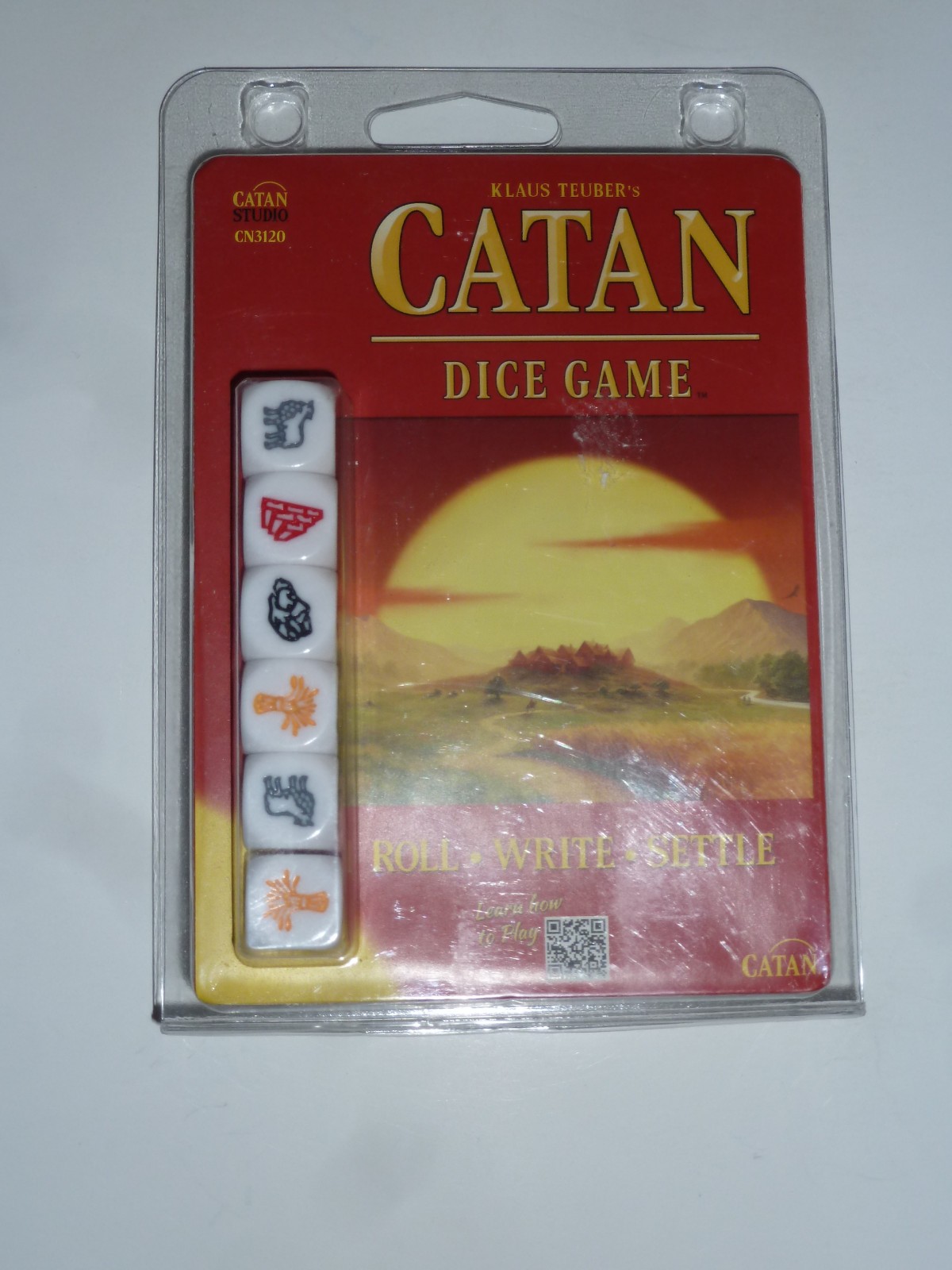 Catan Dice Game 6 Dice & score/map pad Klaus Teuber Settlers of Catan 2007!