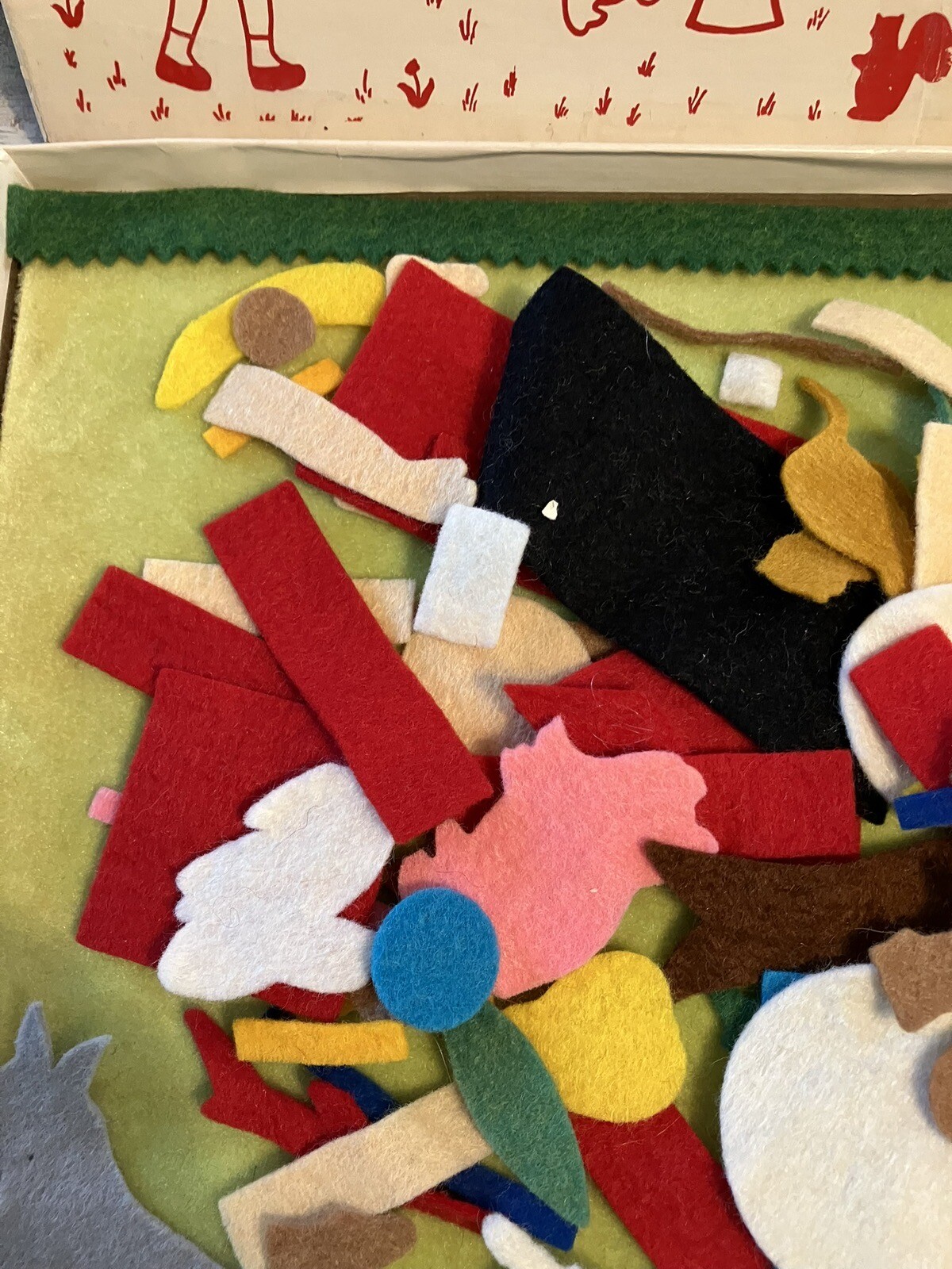 Vintage 1968 Creative Toy Show & Tell Fuzzy Felt Kit Playtime Joan Male 84 Pc