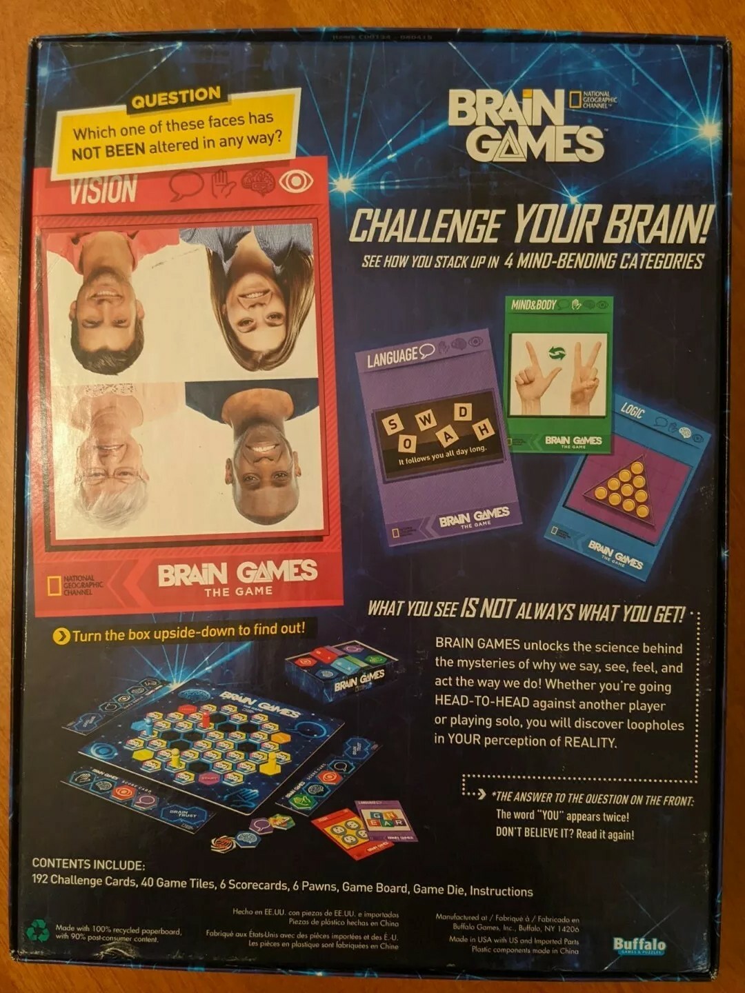 National Geographic Brain Games: The Game. Educational Family NatGeo Never Used