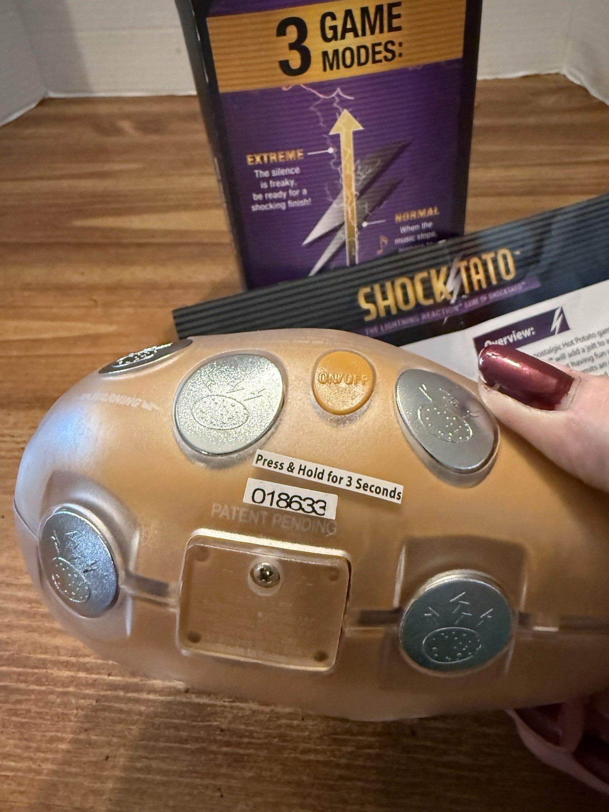Shocktato Party Game Lightning Reaction Shocking Potato Tested