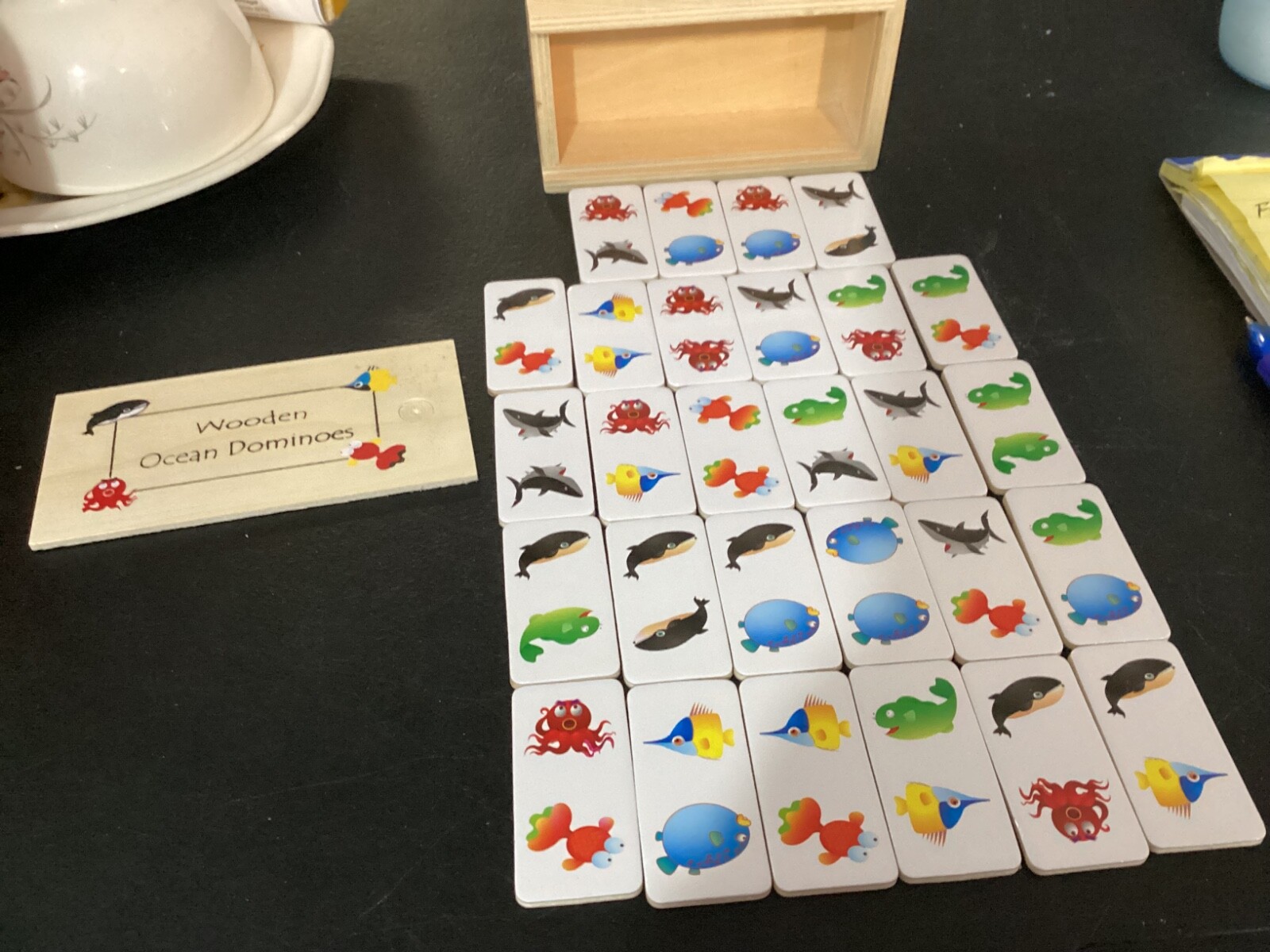 House of Marbles “Wooden Ocean Domino’s” in wooden box Games