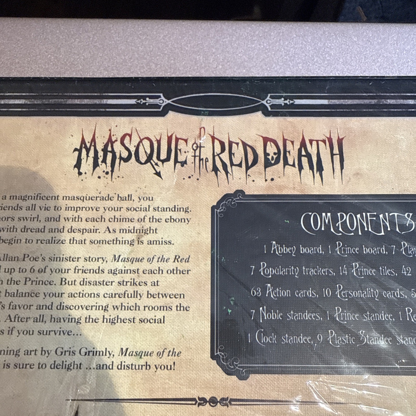 Edgar Allan Poe Masque of the Red Death Board Game Horror Gothic NEW
