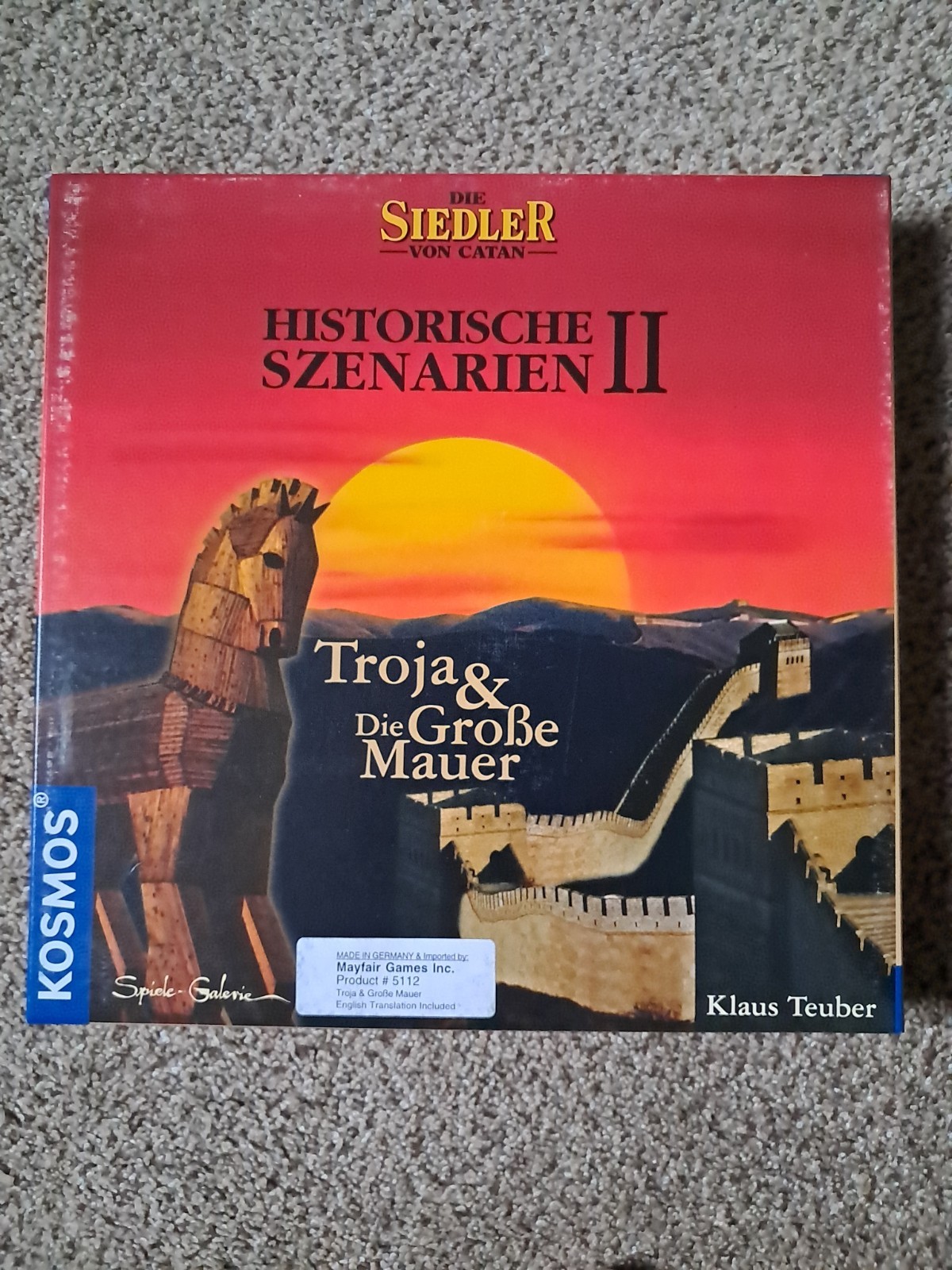 New 2001 Mayfair Games #5112 Historical Scenarios II Troja & Die Grosse Mauer T
