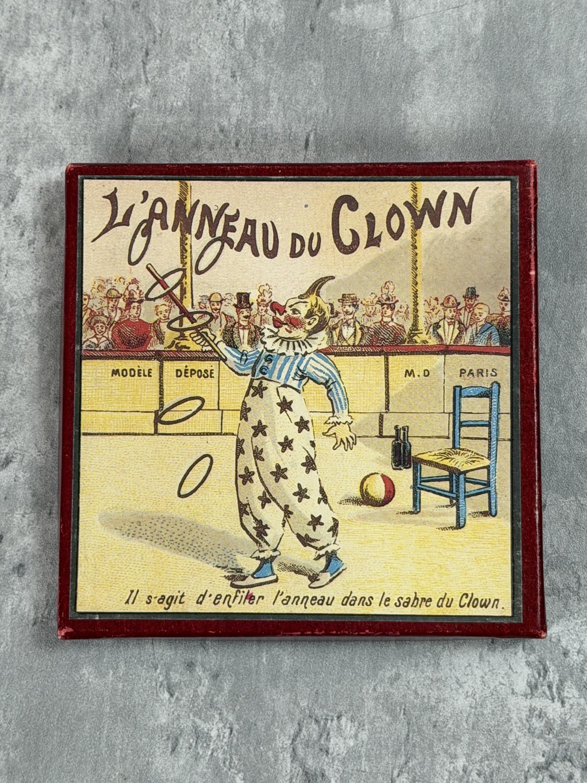 Franz Josef Holler Clown Dexterity Game Germany Vintage 1984 L’anneu Du Clown