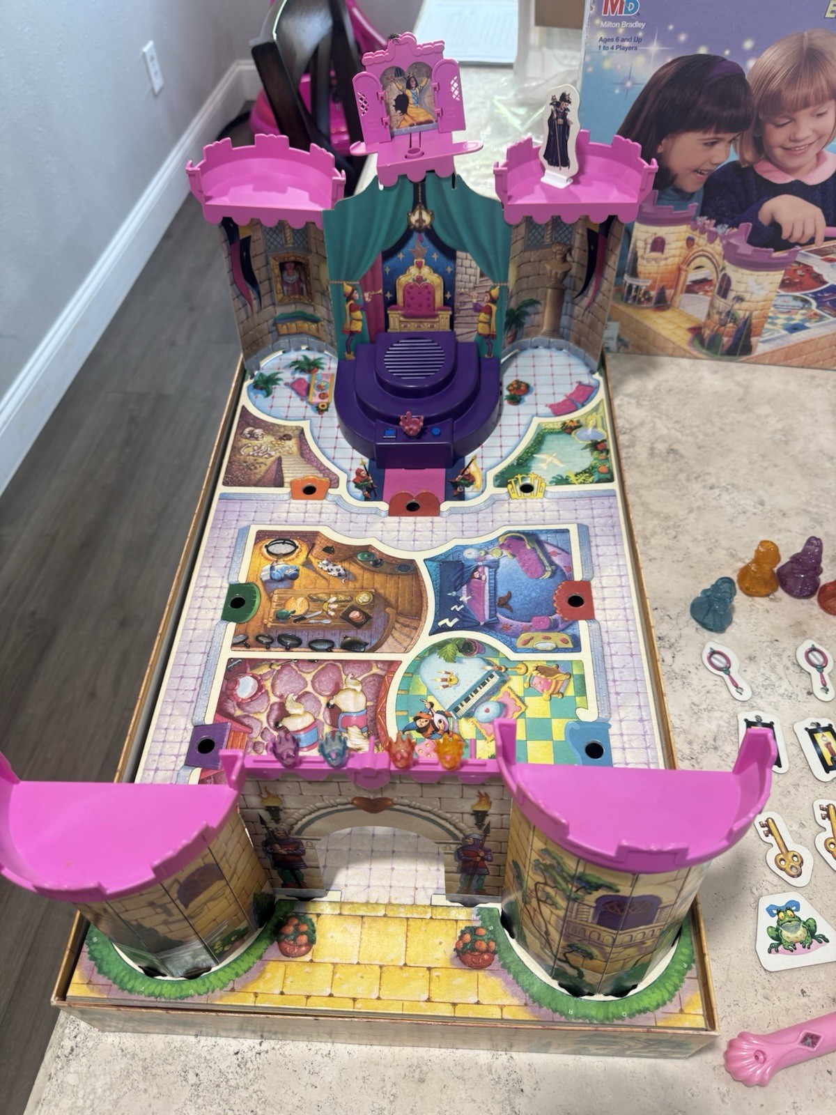 Vintage 1995 MB Enchanted Palace Board Game Complete & Working Hasbro