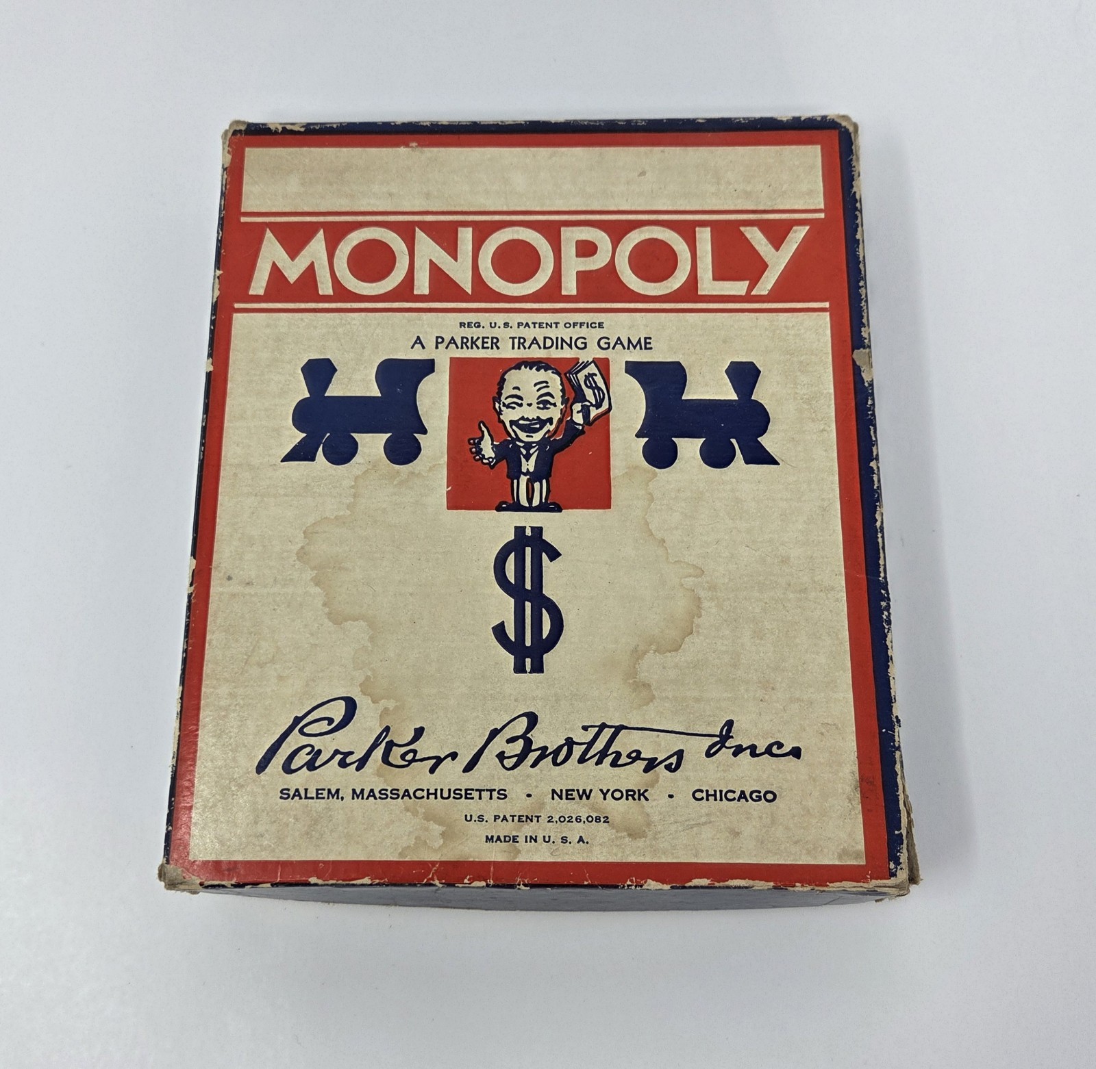 Rare 1941 MONOPOLY Game-Parker Brothers-“Trade Mark” Black Box-No Board Vintage