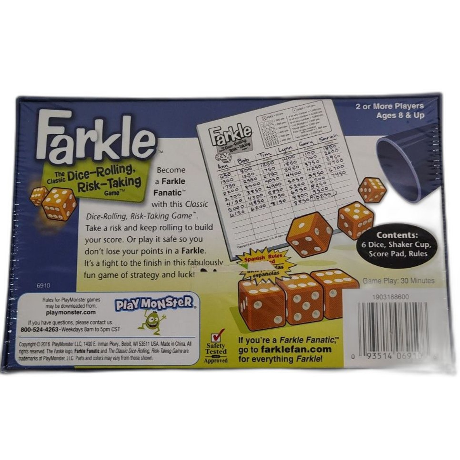 FARKLE Dice Game New Sealed PlayMonster Classic Risk Taking Family Game