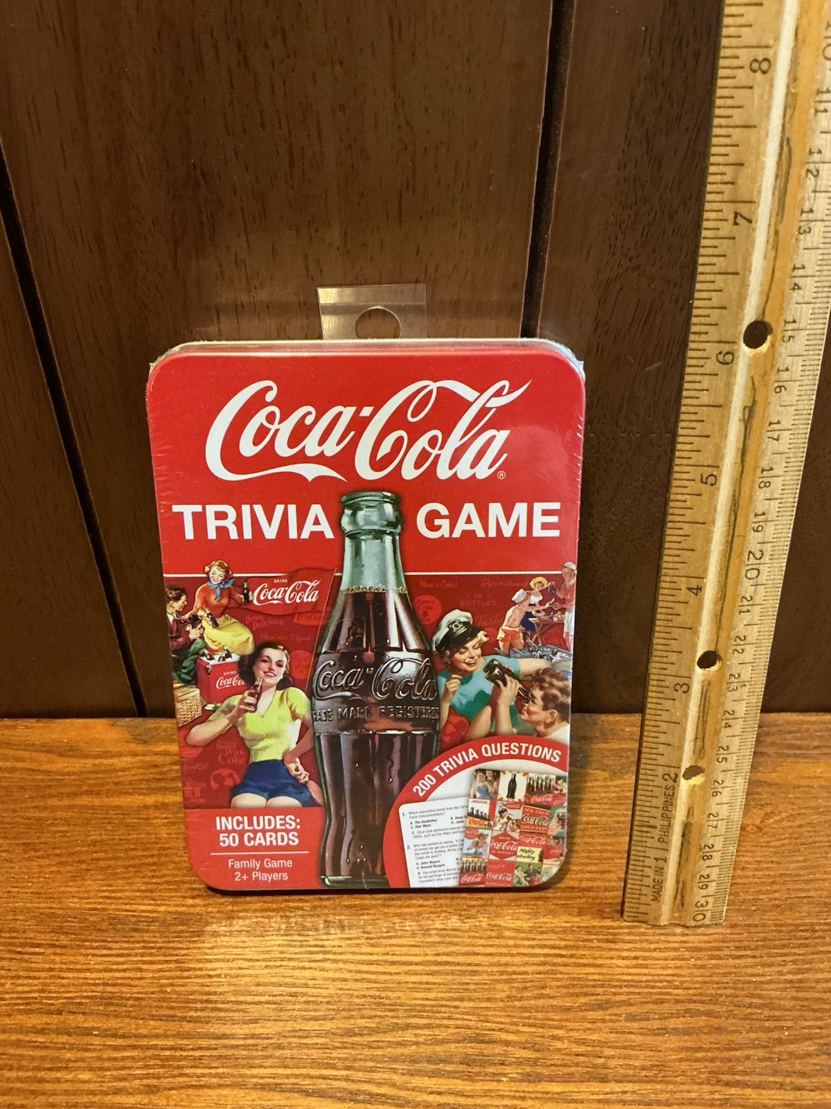 Coca-Cola Trivia Game in Tin Can- 200 Trivia Questions NEW inSealed Tin Can
