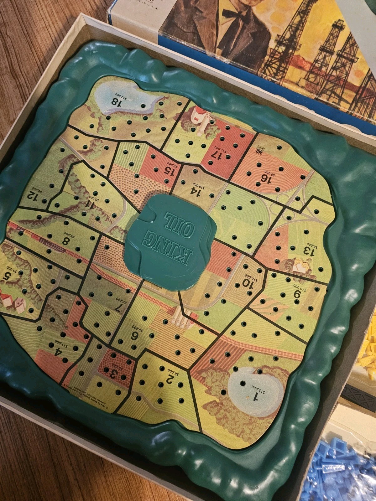 Vintage King Oil Board Game Milton Bradley 100% Complete Ages 9 to Adult 1974