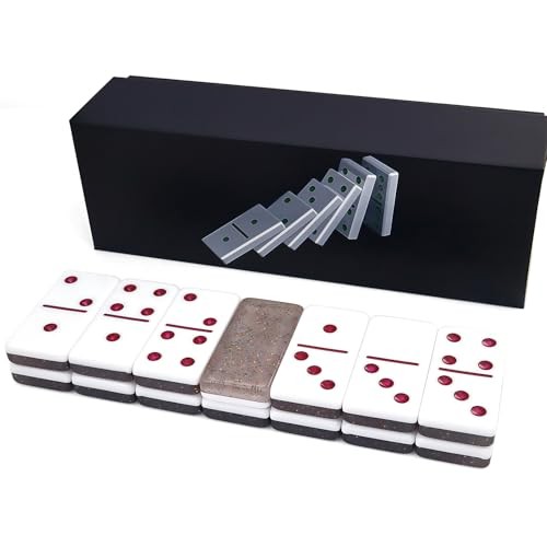 Transparent Colored Dominoes Set for Adults – Classic Double 6 Dominoes Gary