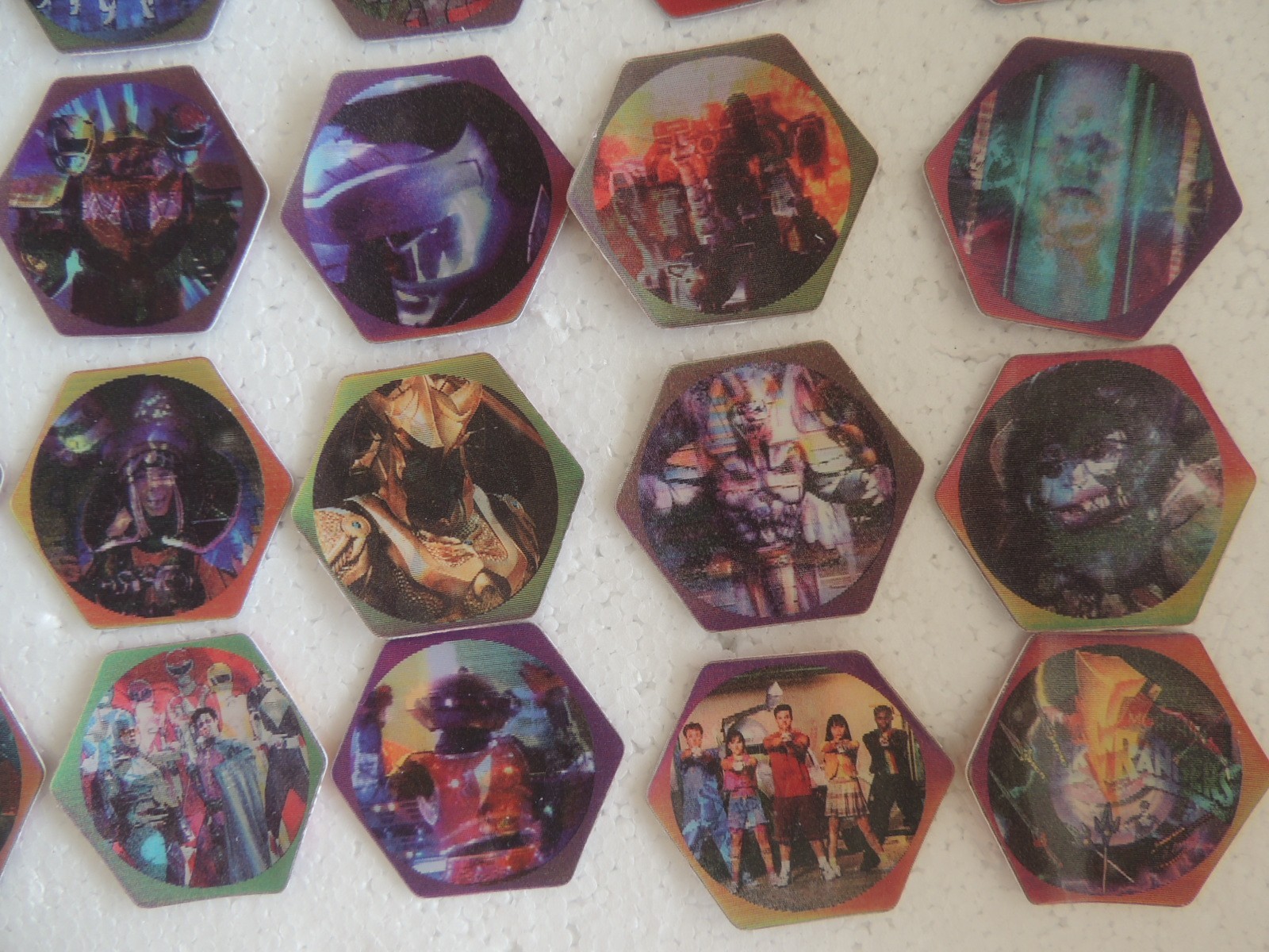 POWER RANGERS POGS TAZOS RARE CHILE COMPLETE SET OF 48 LENTICULAR VINTAGE 90’S