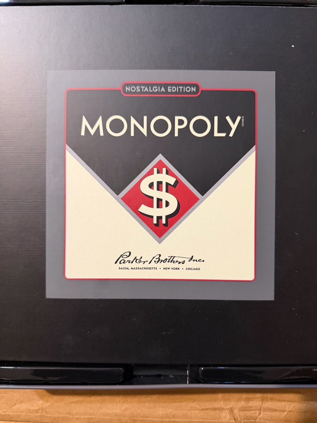 Monopoly Nostalgia Edition Collectible Tin Vintage Classic Board Game Open Box