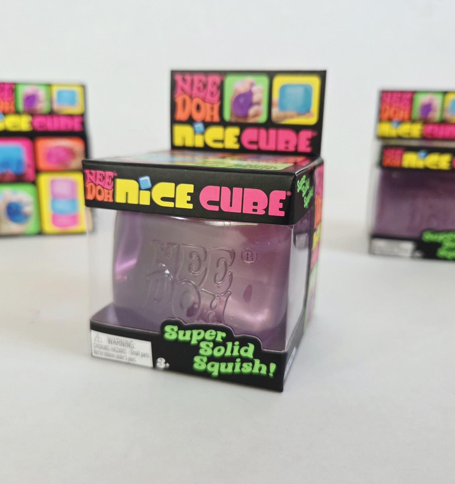 PURPLE NeeDoh Nice Cube Nee Doh Nicecube 2.25″ Squishy Stress Toy 100% AUTHENTIC