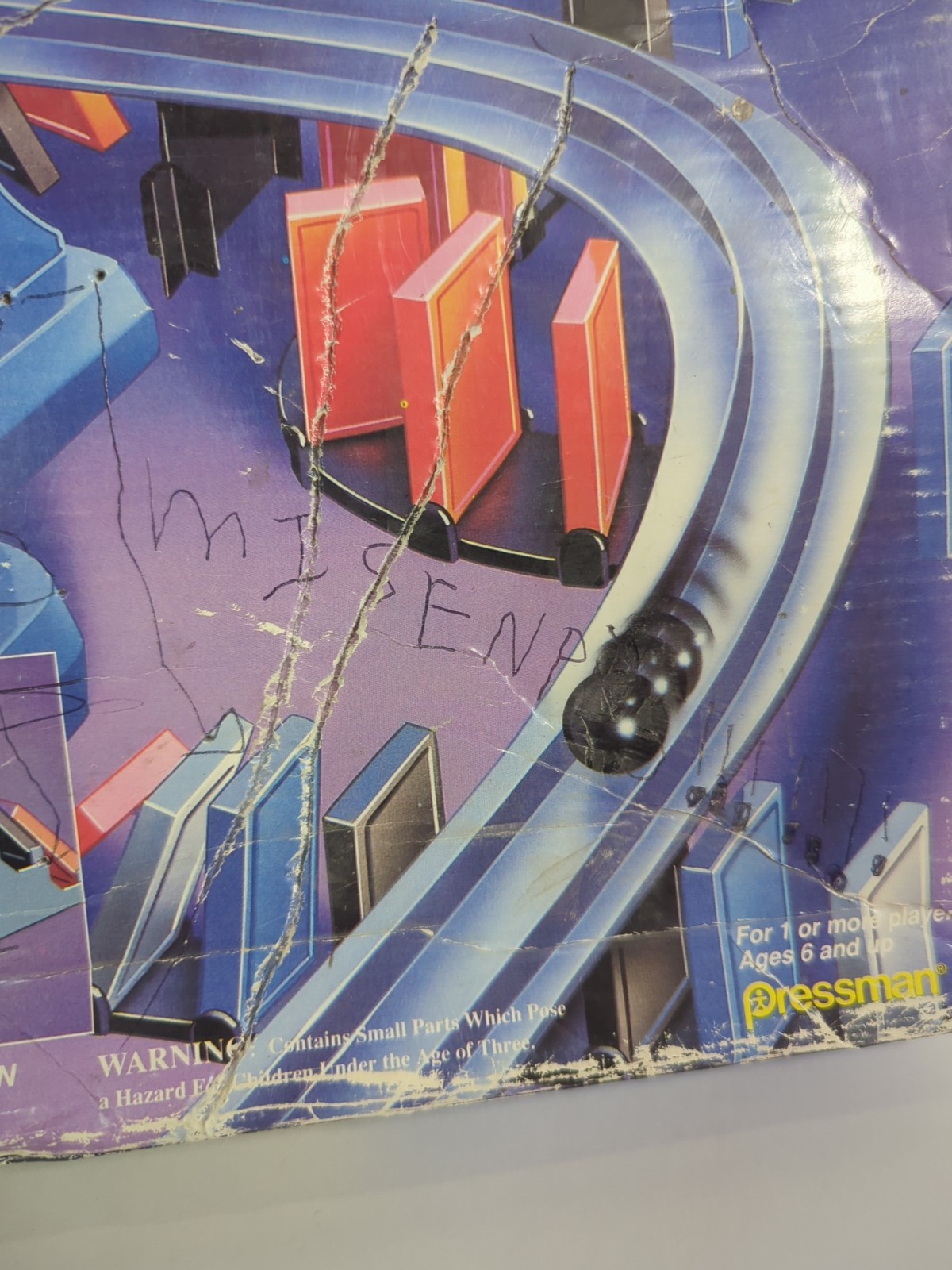 Vintage 93 Pressman Domino Rally Galaxy Explorer Set with Box 50% Complete E8