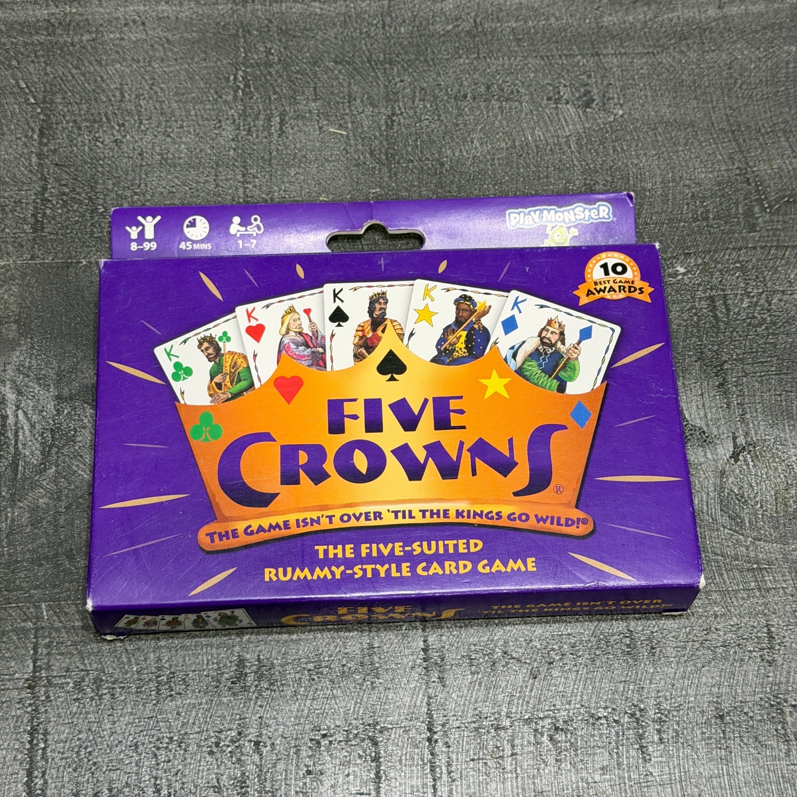 PlayMonster Five Crowns — The Game Isn’t Over Until the Kings Go Wild! — 5 Suits
