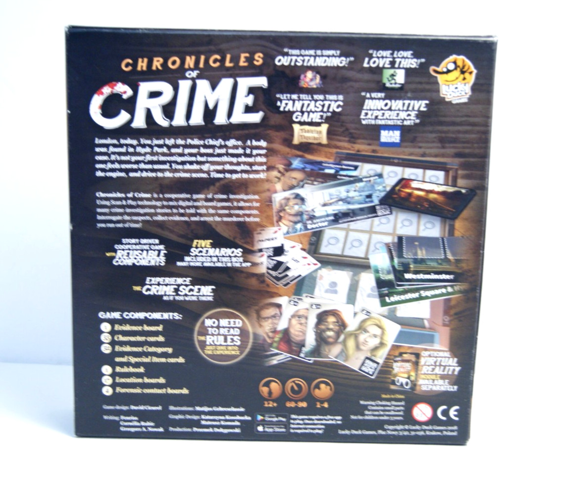 Escape Room Board Game Lot: Chronicles of Crime Unlock Deckscape Escape the Room