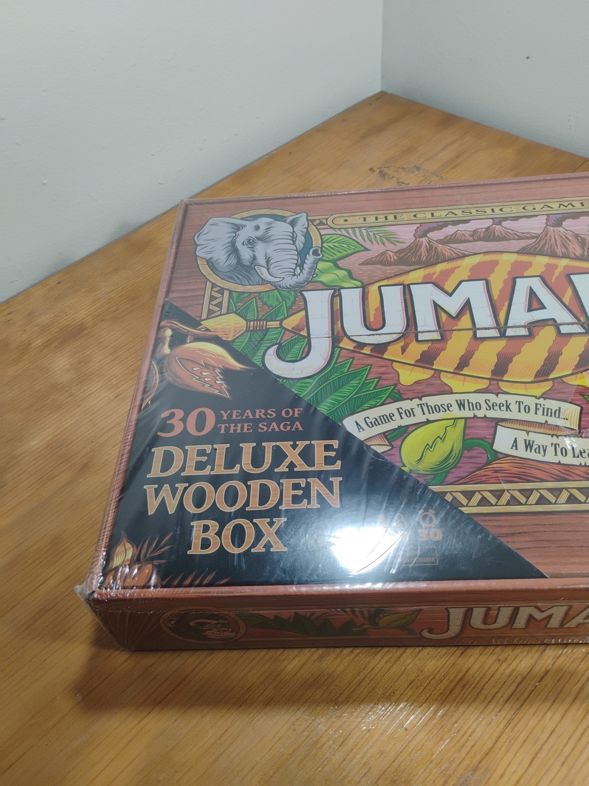 Jumanji Board Game Wooden Box Classic Retro Real Wood Case NEW Sealed 4/2024