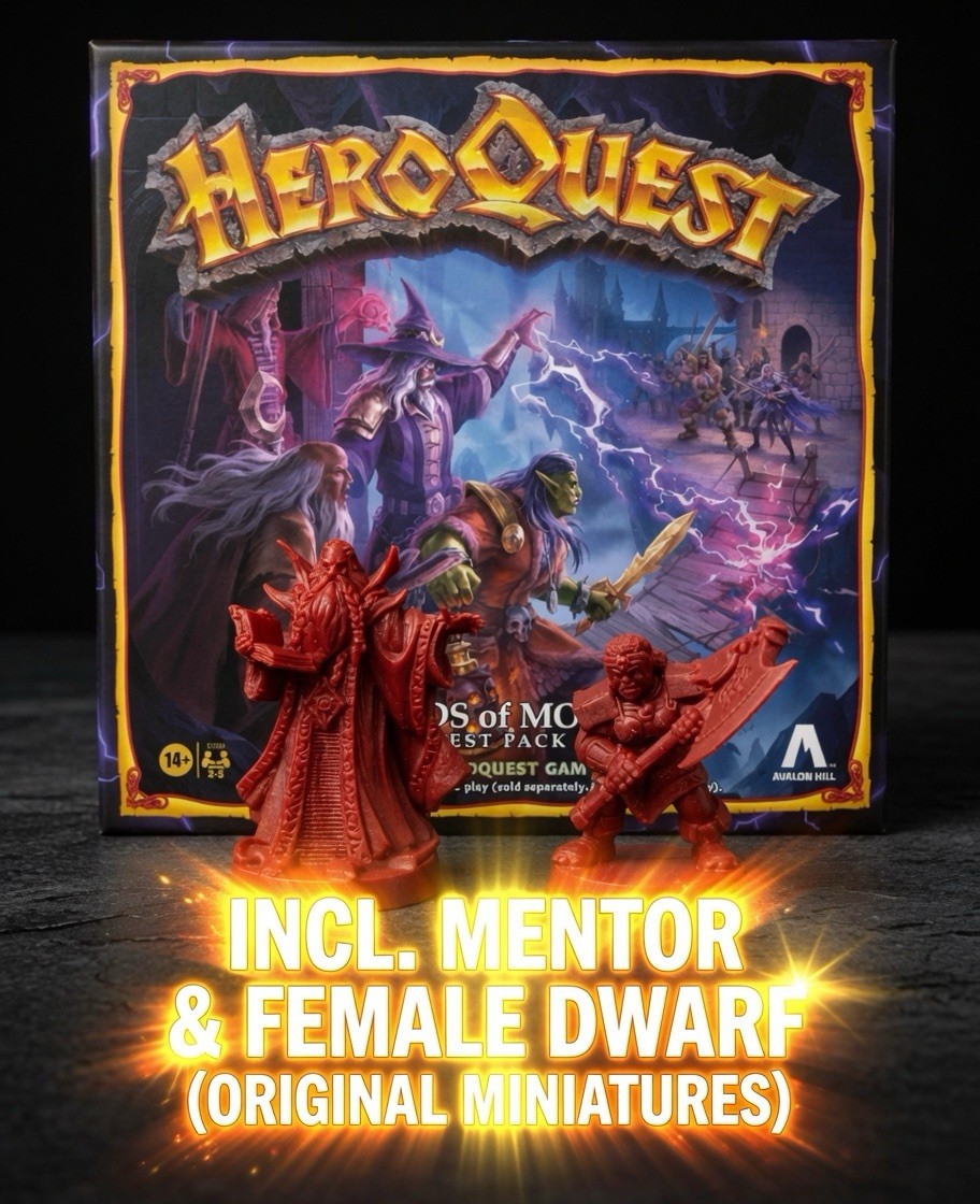 🔰 HeroQuest | Wizards of Morcar | Factory Sealed! PLUS+ Mentor & Female Dwarf