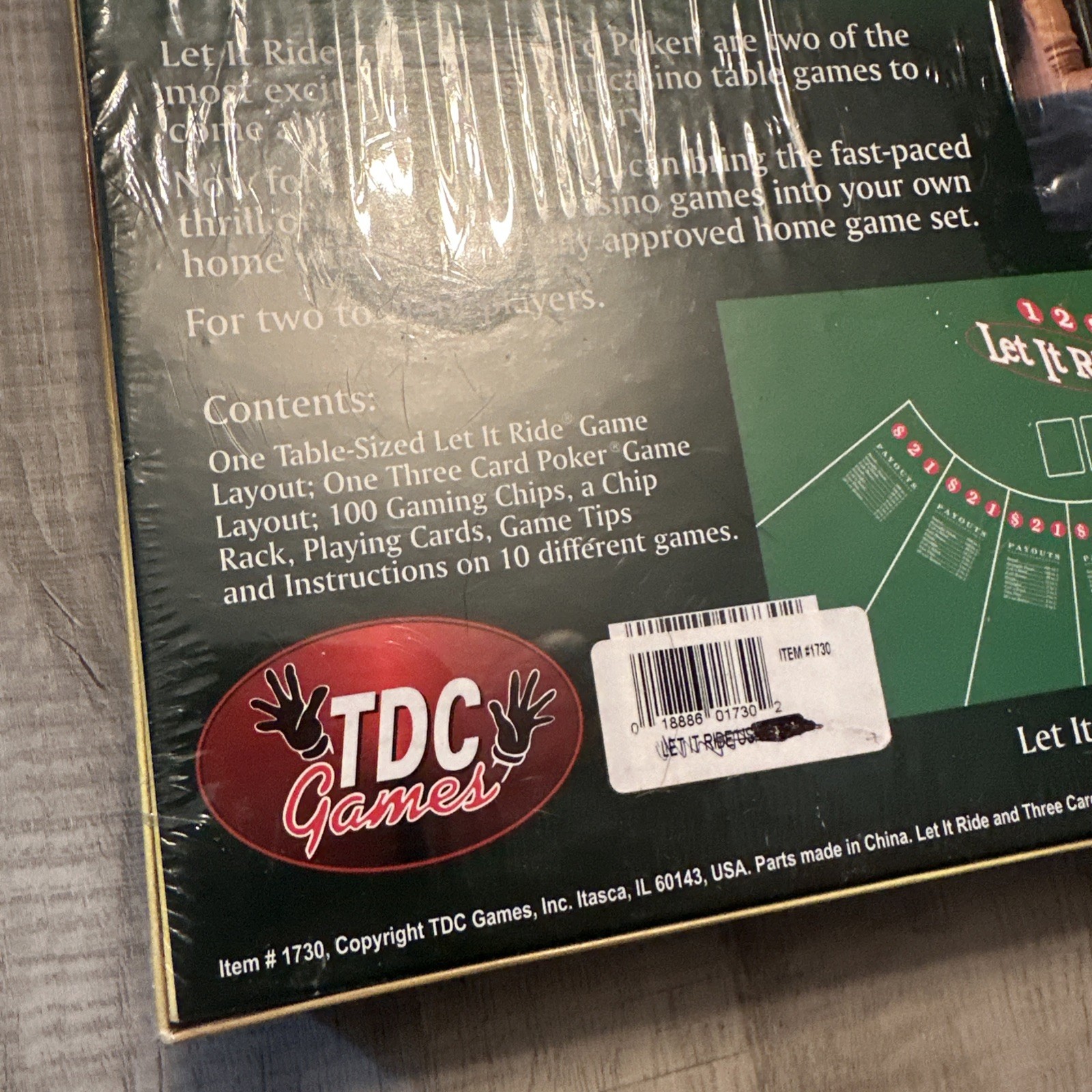 Let It Ride Three Card Poker Texas Hold ‘Em Home Casino Game Set SEALED