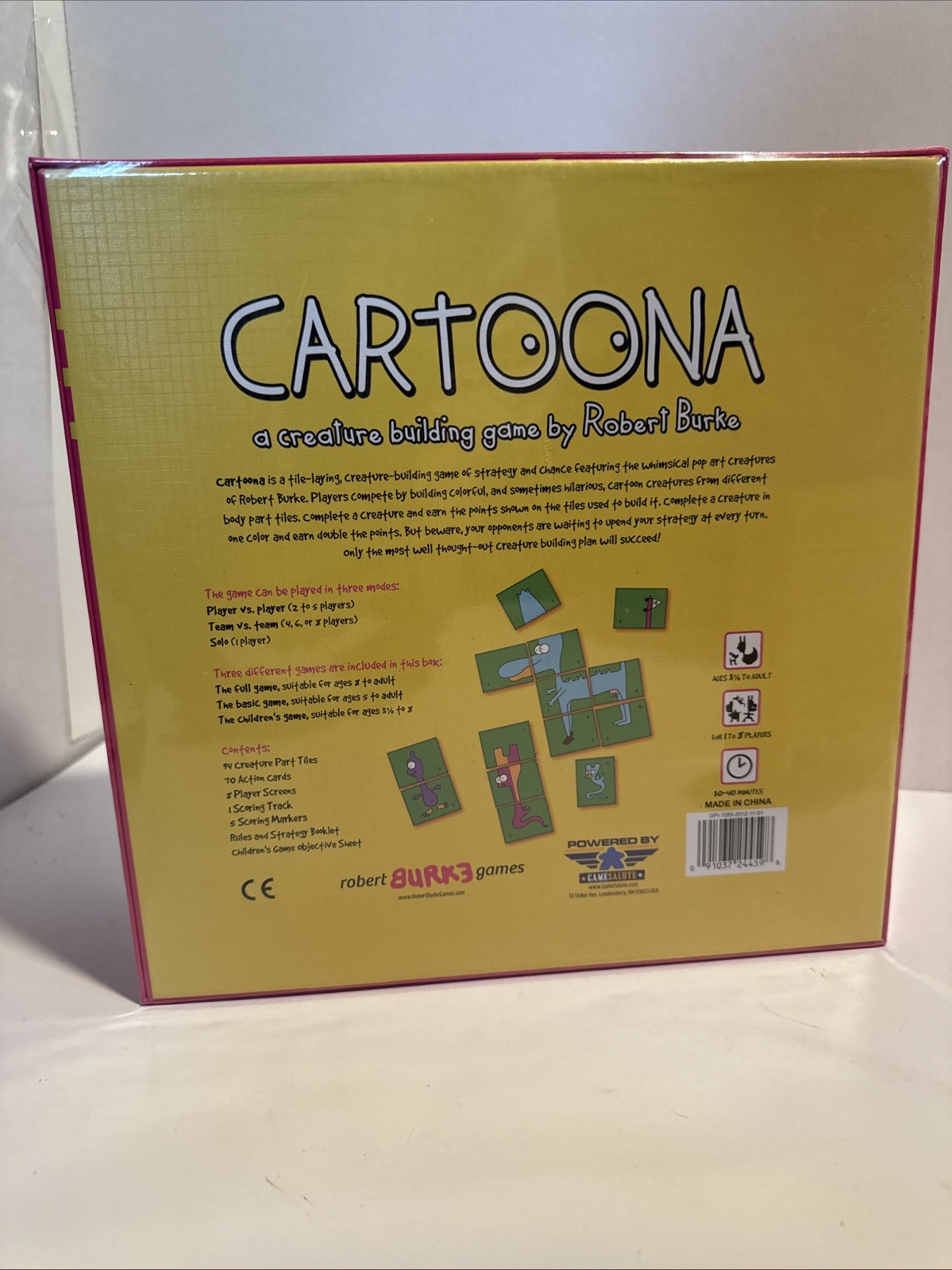 Cartoona Creature Building Game – Robert Burke Gamesalute New W/expansions