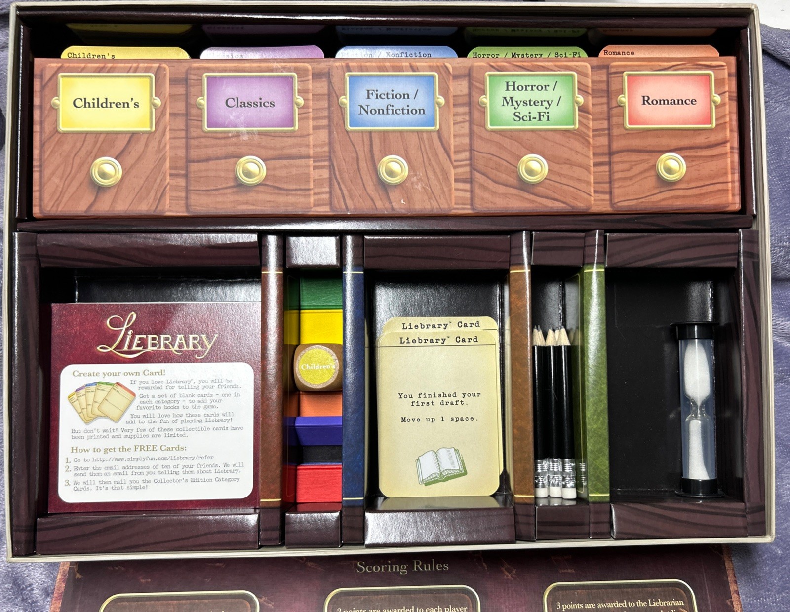2005 Liebrary Board Game Where The First Line Speaks Volumes! Excellent Shape!