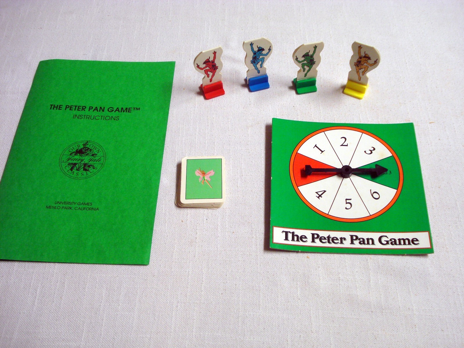 The Peter Pan Game Complete University Games 1990 With Two-Part Game Board