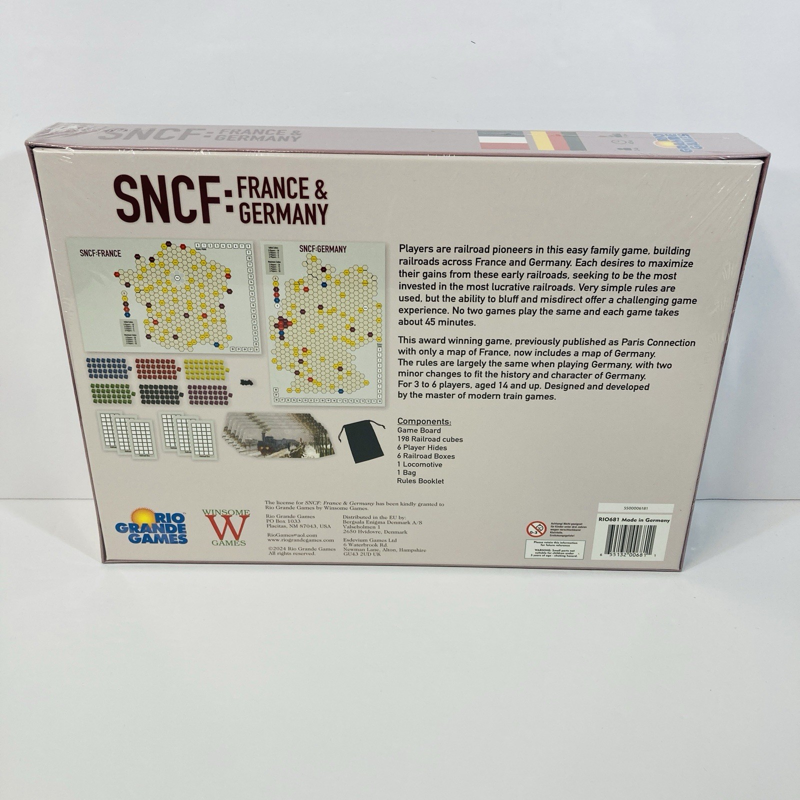 New SNCF FRANCE & GERMANY BOARD GAME rio grande train strategy winsome SEALED