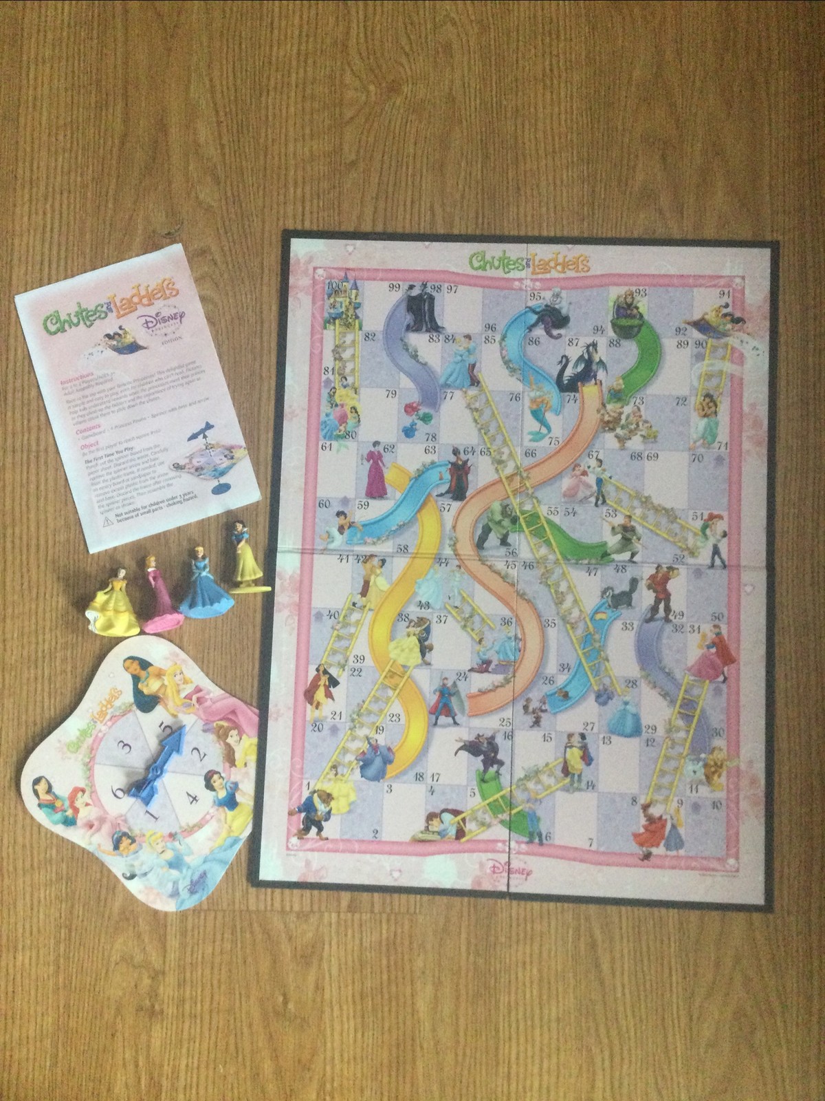 Disney Princess Chutes and Ladders by Hasbro 100% Complete 2009