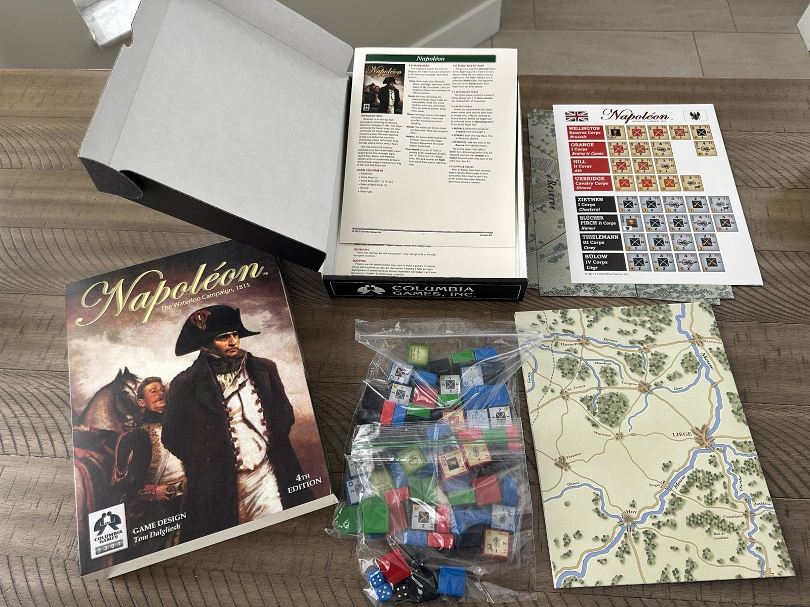Napoleon The Waterloo Campaign 1815, 4th Edition, Columbia Games, Mint