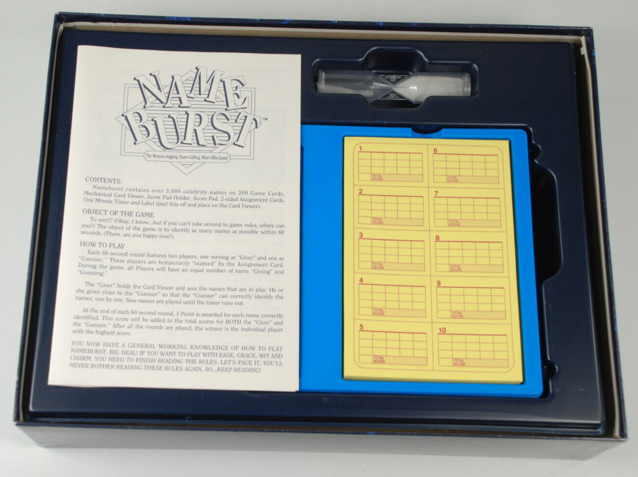 NAME BURST Memory Jogging Name Calling Who’s Who Game HERSCH 1992