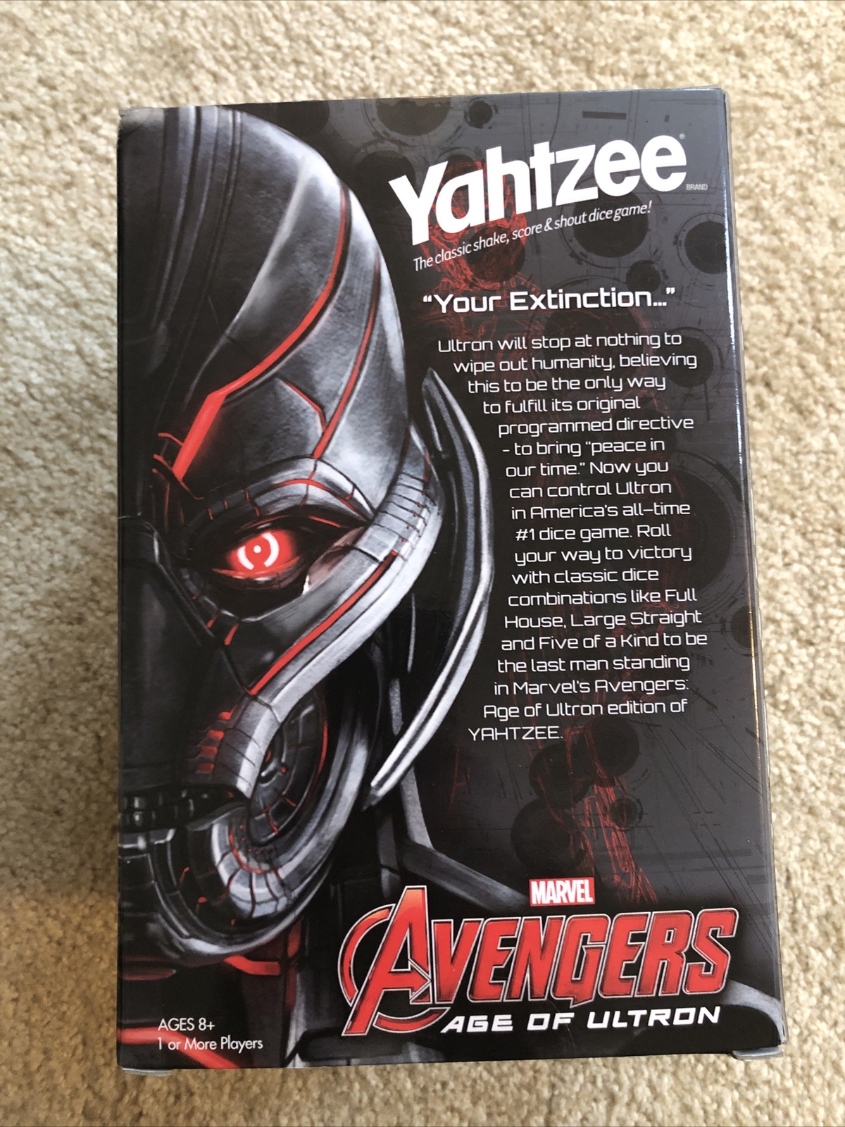 NEW Yahtzee Marvel Avengers AGE OF ULTRON Collectors Edition Dice Game