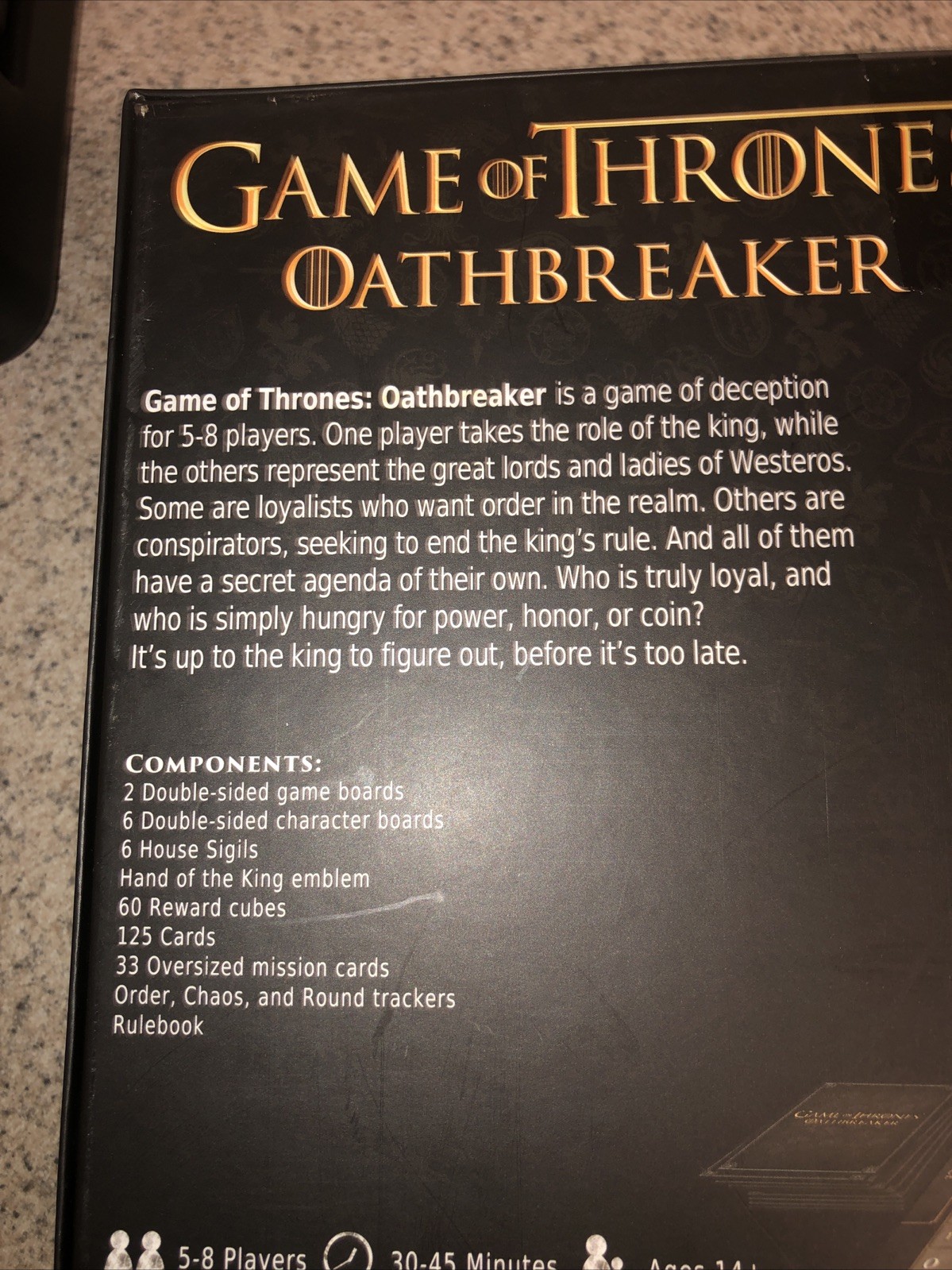 Game of Thrones: Oathbreaker. Game Of Intrigue And Betrayal Age14+ 5-8 Players