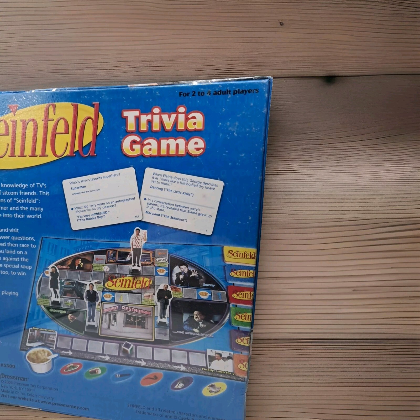 Seinfeld Trivia Game 2009 Pressman Board Game 300 Cards 600 Questions *NEW*