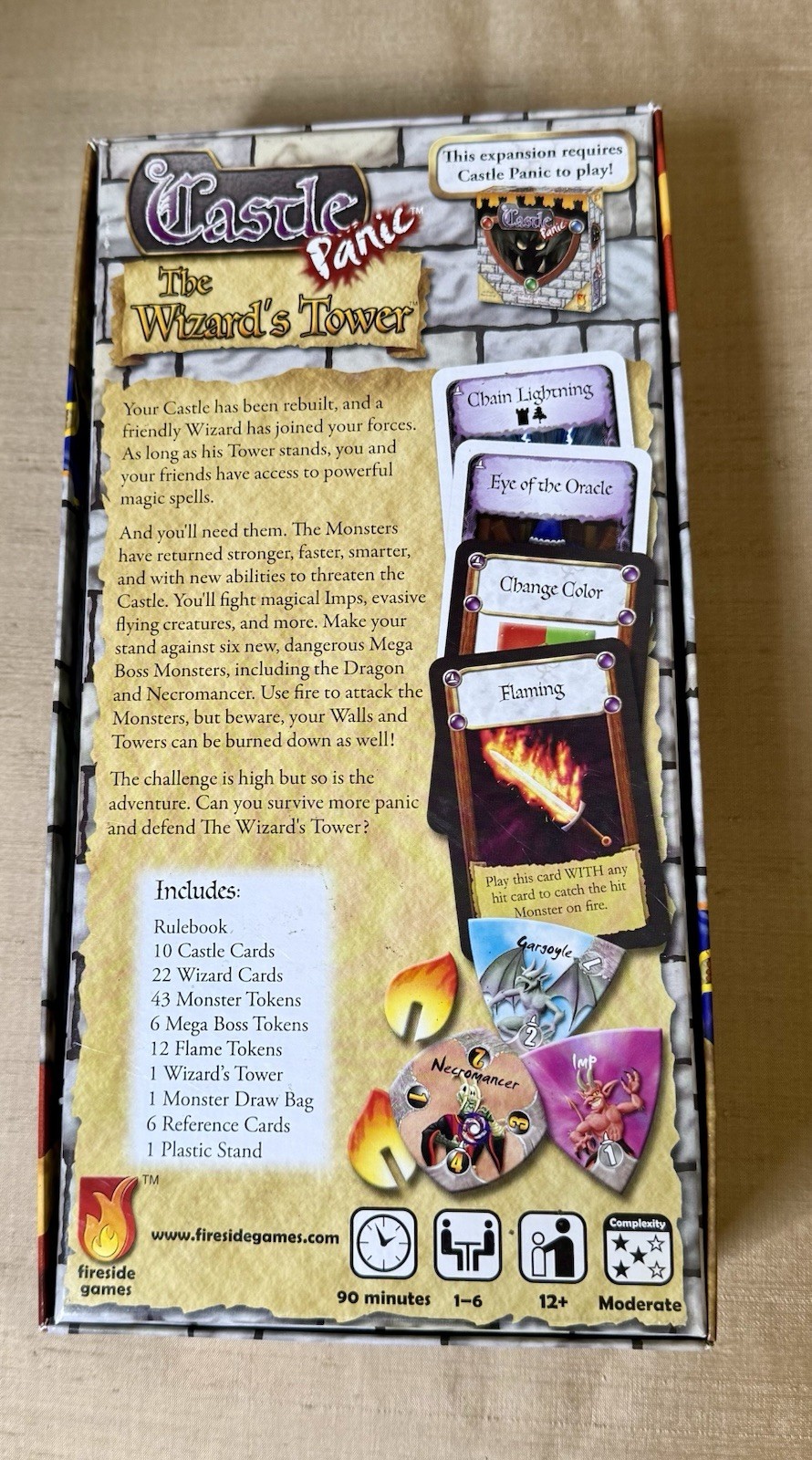 Castle Panic The Wizard’s Tower Expansion Complete 2011 Fireside Games VG