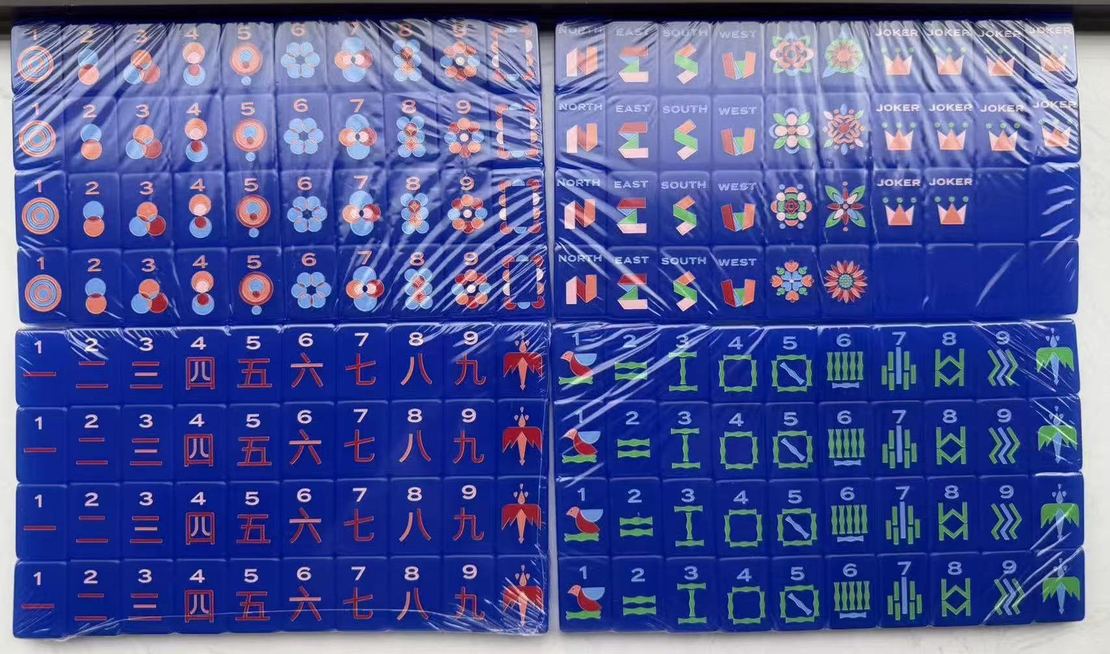 American Mahjong Game Set 160 Mahjong Tiles Fast ship blue