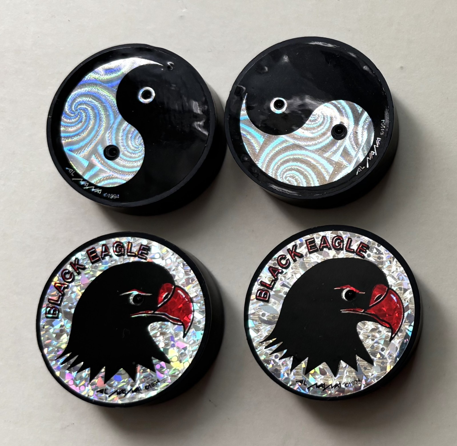 4 YING YANG BLACK EAGLE 5 each THUNDER SLAMMERS VINTAGE NEW 1990’s NO USE