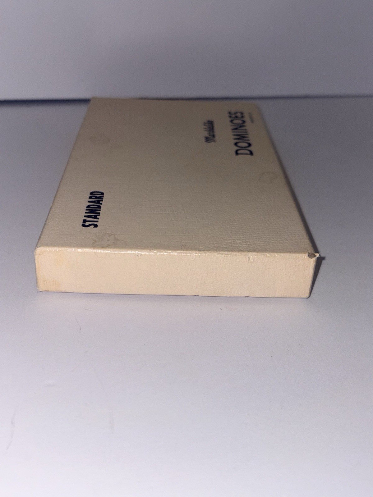 Vintage PUREMCO Standard White Marblelike Dominoes – In Box Made In USA