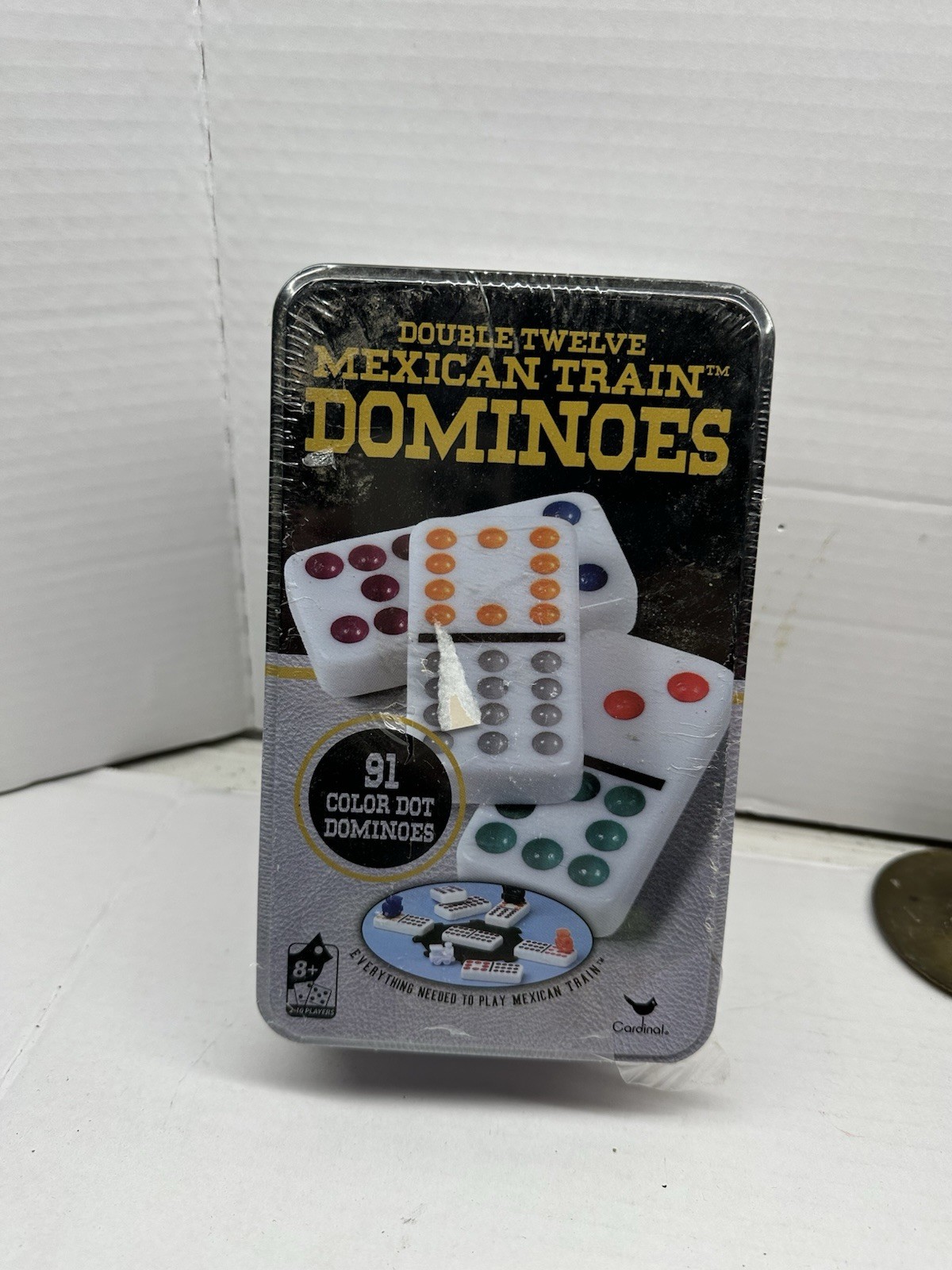 NEW Double 12 Dominoes 91 Color Dot Mexican Train Classic Game by Cardinal