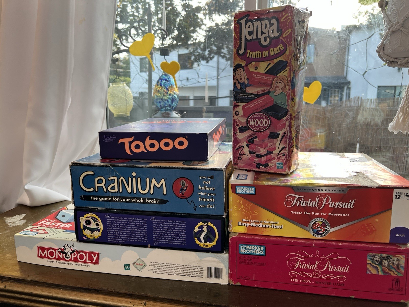 Classic Board Games Bundle 7 Lot Vintage Monopoly Trivial Pursuit Jenga Taboo